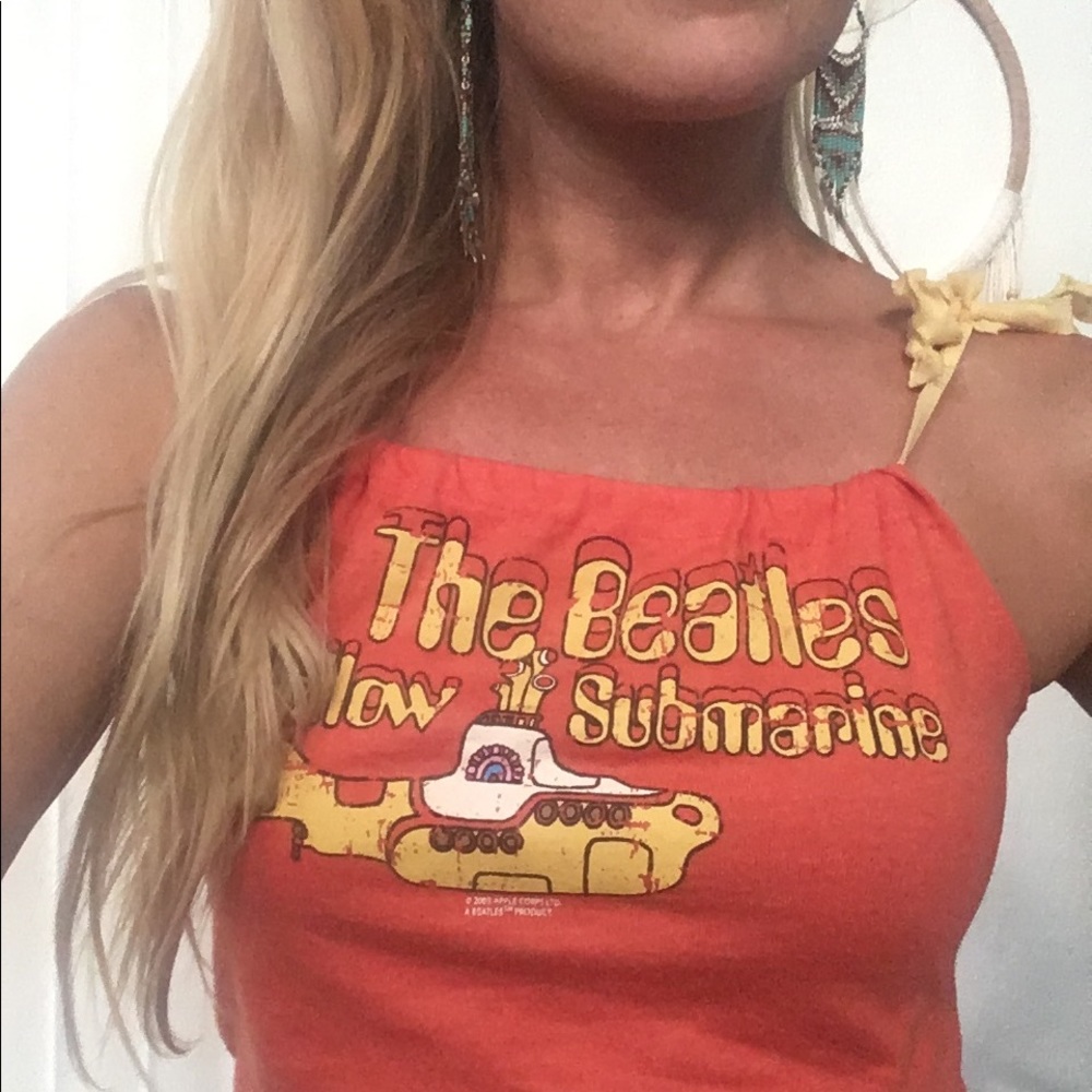 Beatles tank top with shoulder ties